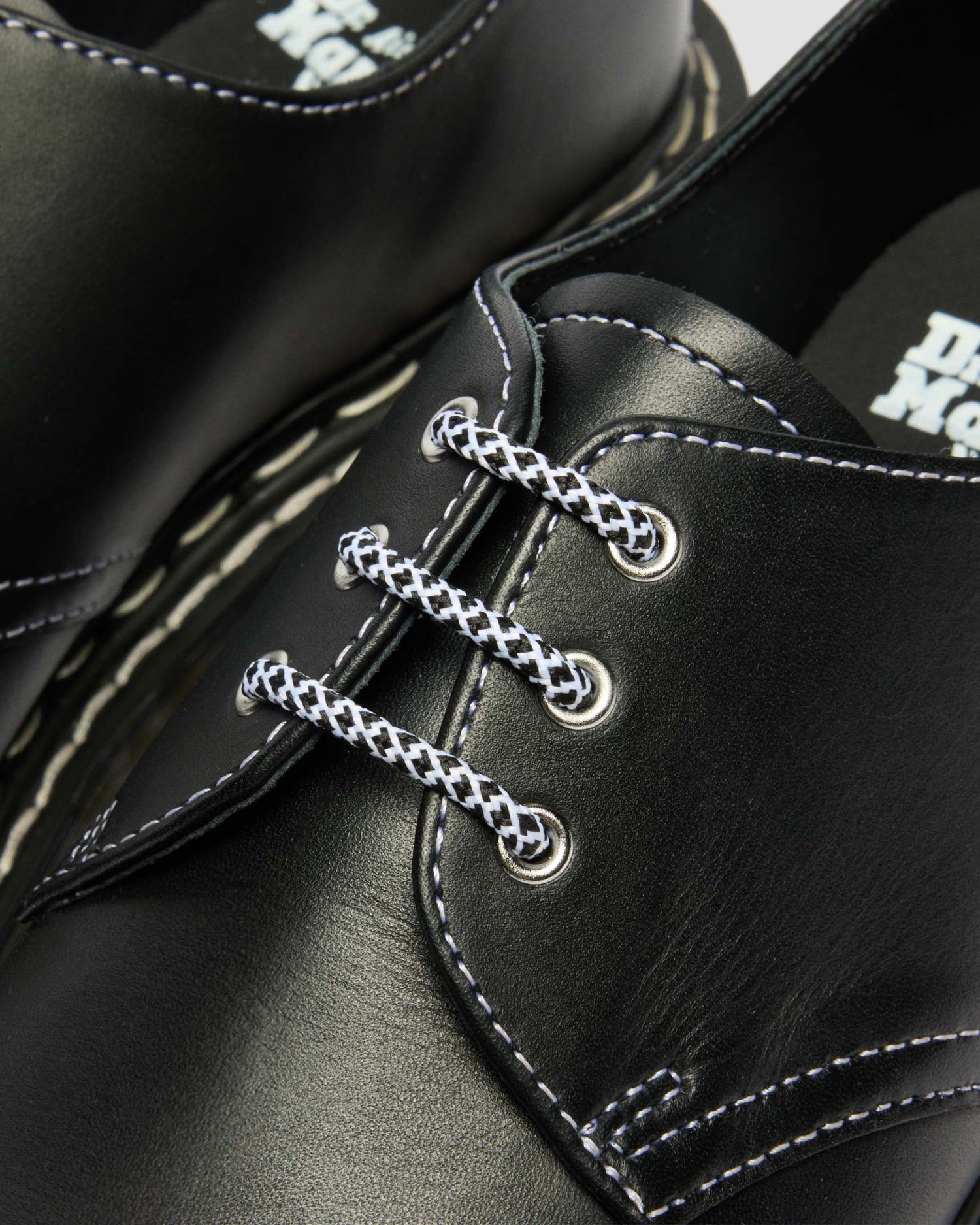 1461 BEX ホワイトダブルステッチ 3 ホール シューズ