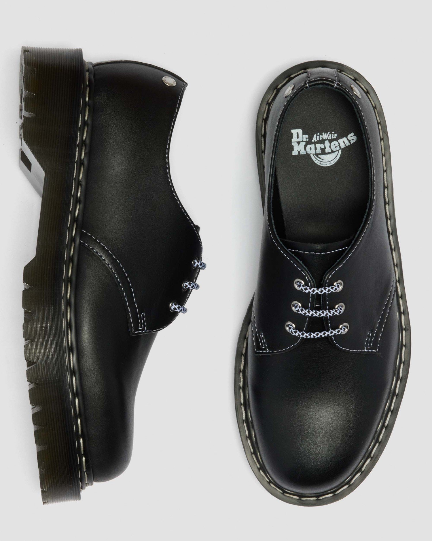 1461 BEX ホワイトダブルステッチ 3 ホール シューズ