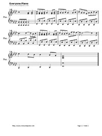 truth-少女革命ウテナED1五線譜プレビュー