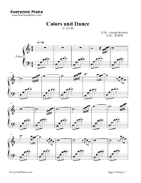 カラーズ・ダンス-ジョージ・ウィンストン五線譜プレビュー