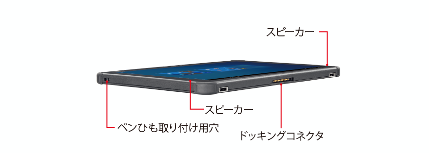 富士通 防水タブレット ARROWS Tab Q5011/GE 各部名称/外観 - FMWORLD