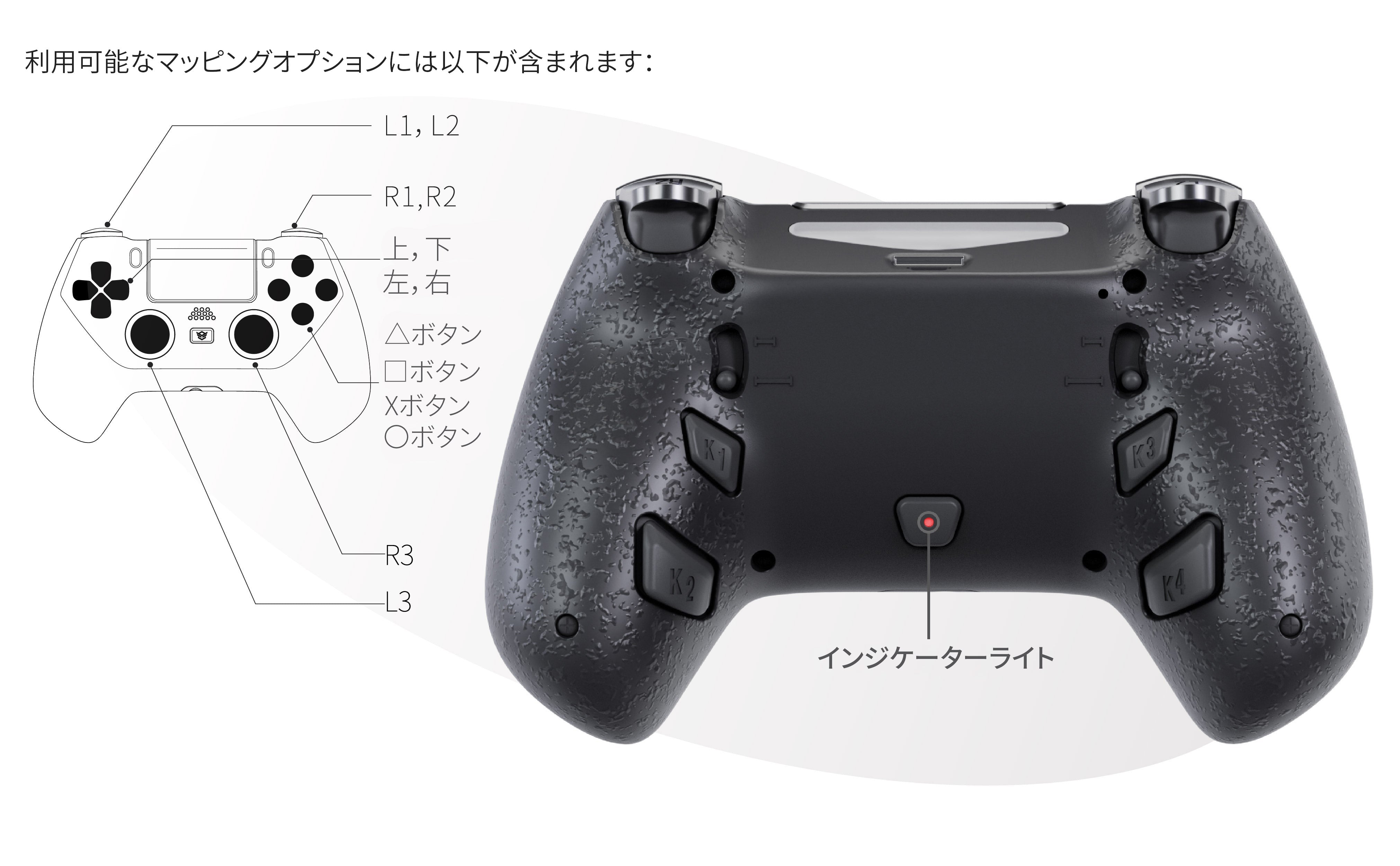 HEXGAMING HYPER コントローラー は PS4、PC、モバイル対応 - ネビュラ