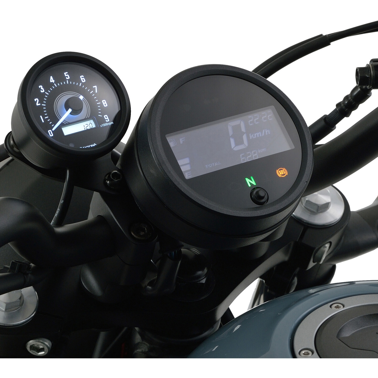 17252 VELONA バイク用 タコメーターキット Φ60/9000rpm表示 1セット