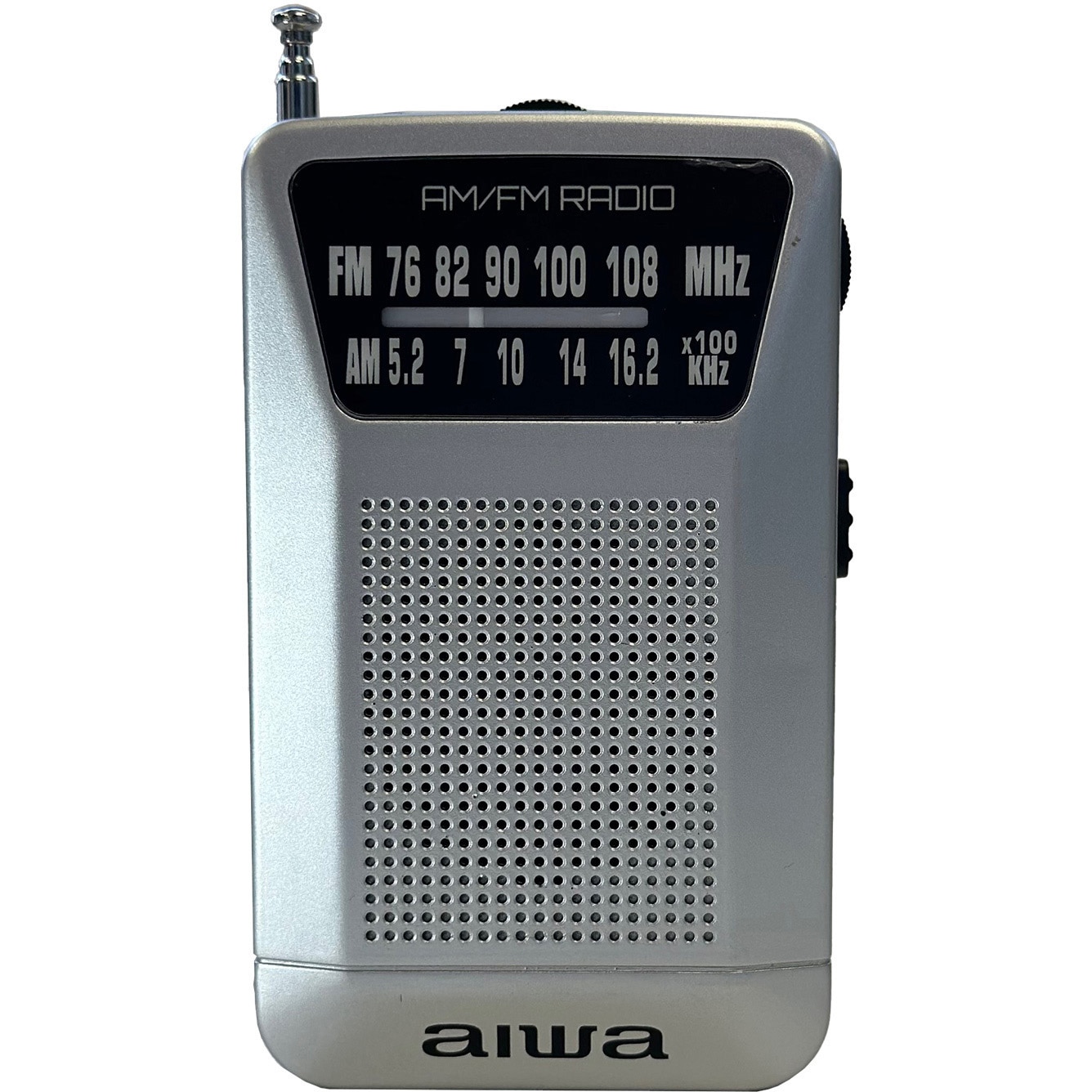 GAA4-PPR0001(SV) aiwa AM FM ポケットラジオ イヤホン付 スピーカー