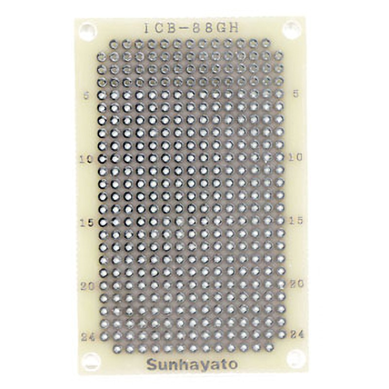 ICB-88GH 小型ユニバーサル基板 サンハヤト ドット 両面 ICB-88GH