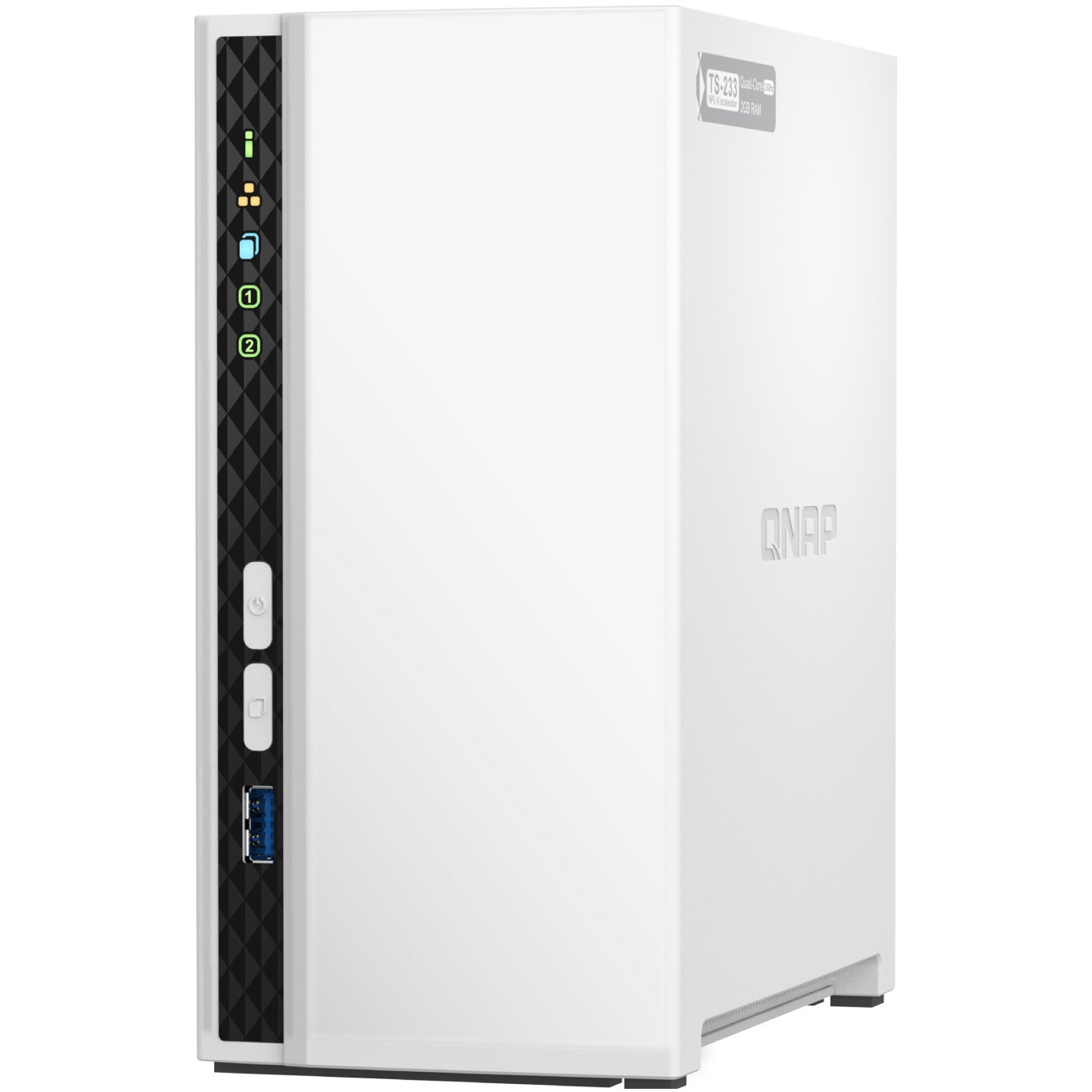 T233M1D2 QNAP NAS TS-233 ミドル 2/4/6/8/12/20TB 3年保証 1個 QNAP