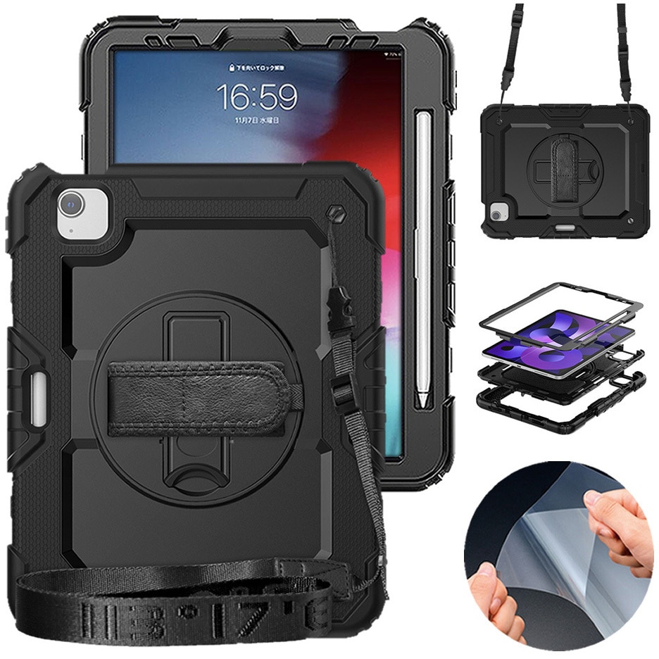 mat-spcase-ipadpro11 iPad ケース 耐衝撃 と 保護フィルム セット