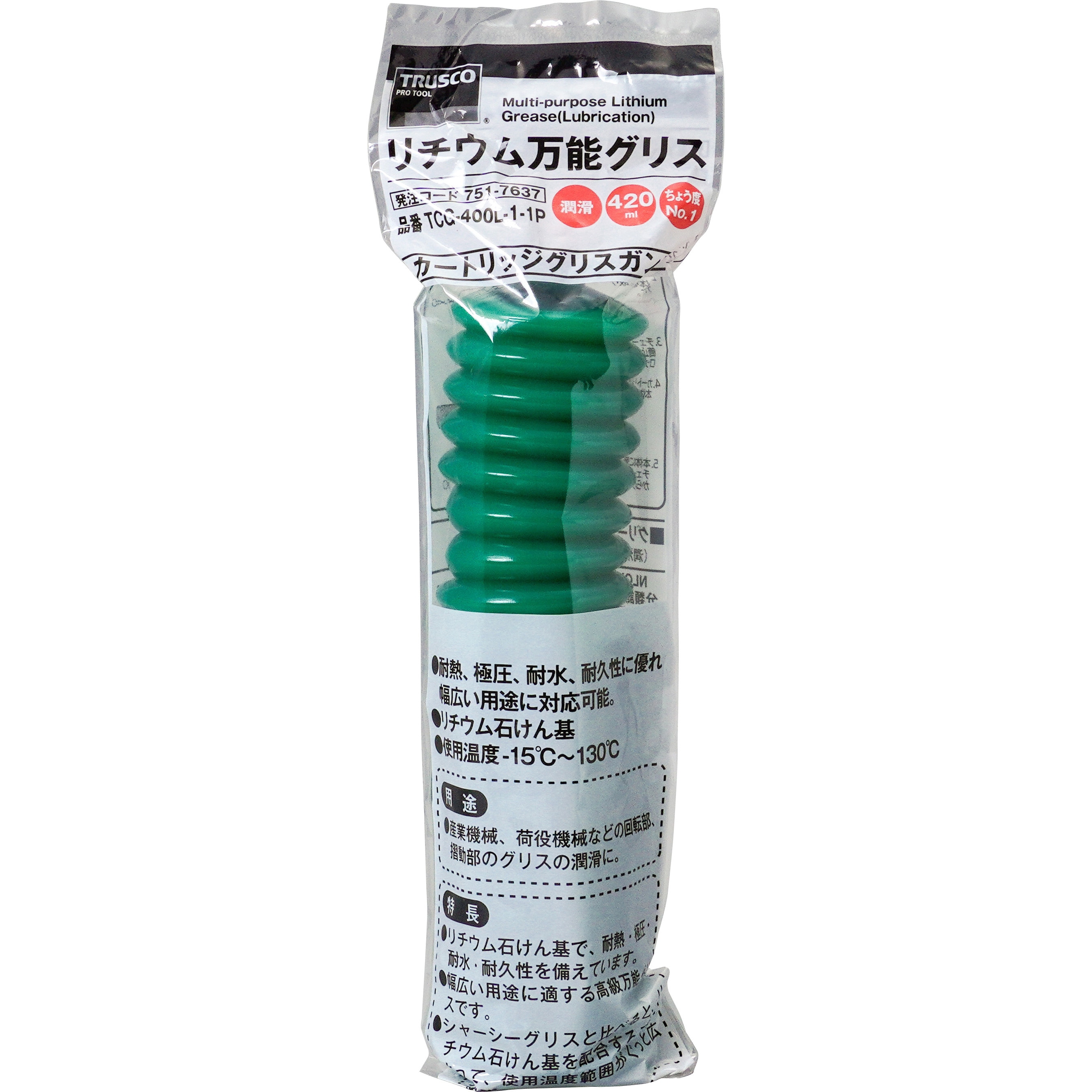 TCG-400L-1-1P リチウム万能グリス TRUSCO ちょう度No.1 1本(420mL