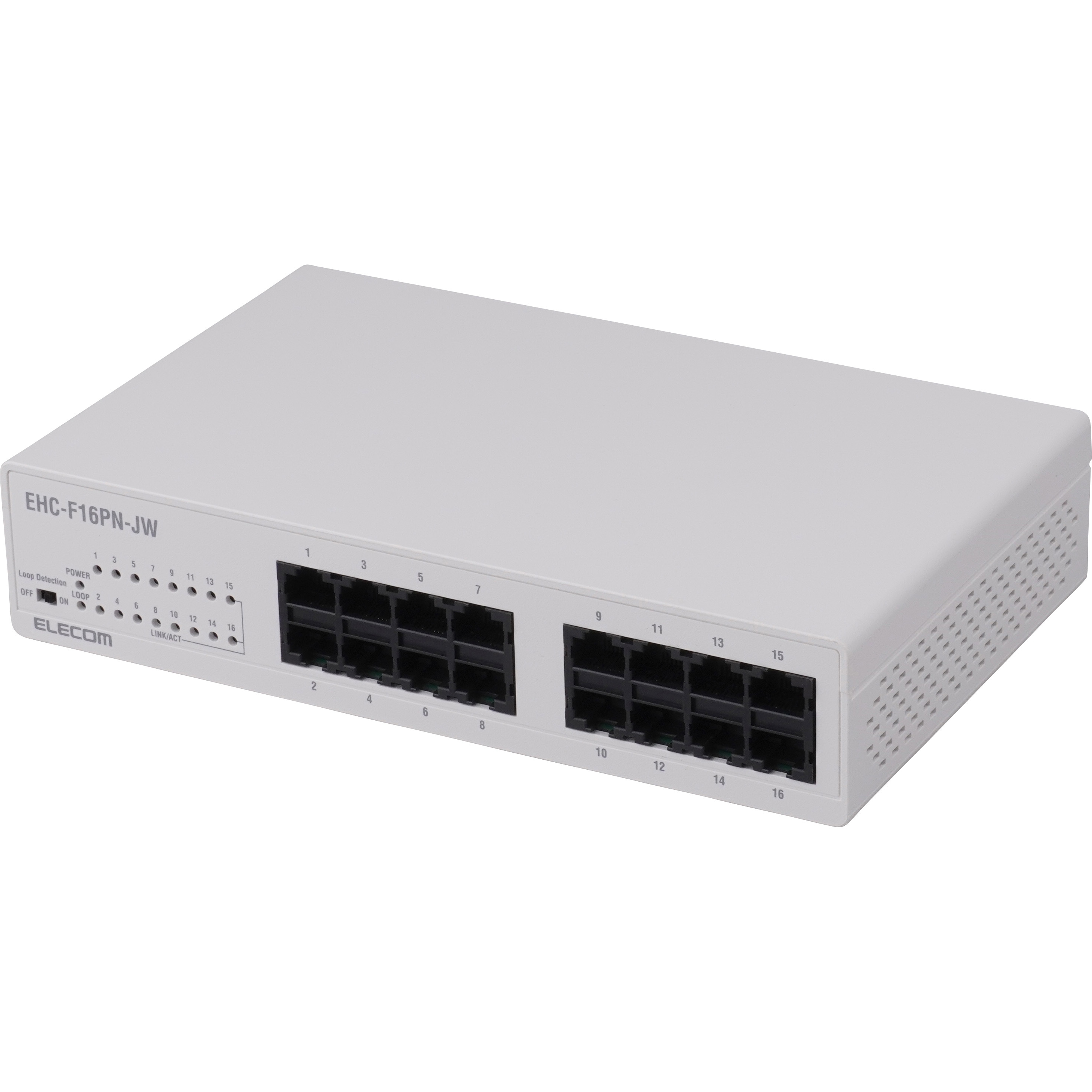 EHC-F16PN-JW スイッチングハブ 16ポート 10/100M 電源内蔵 マグネット