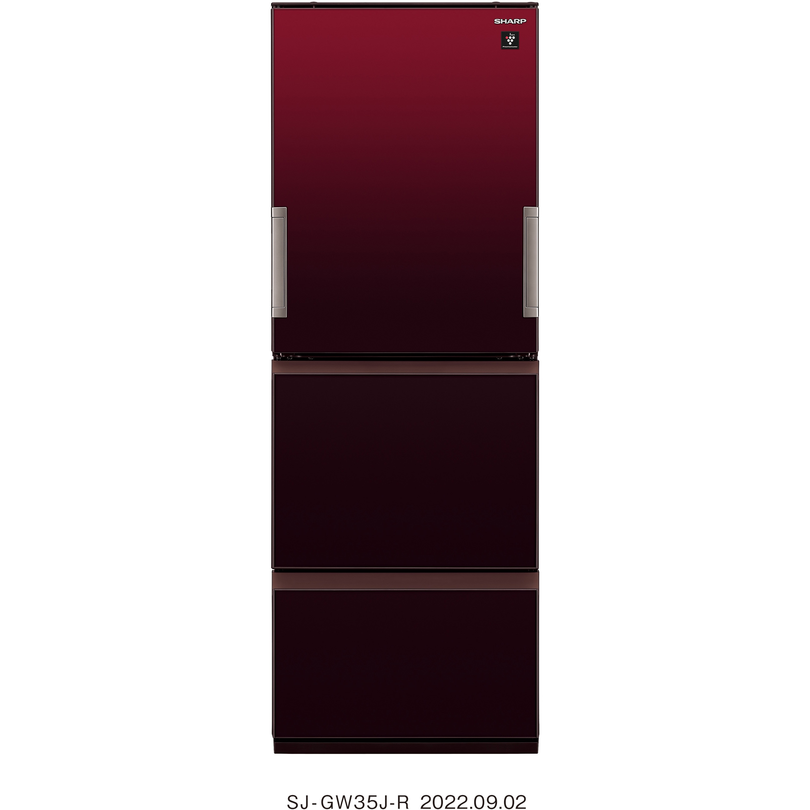 SJ-GW35J-R どっちもドア(ガラス)冷蔵庫350L 1台 シャープ 【通販