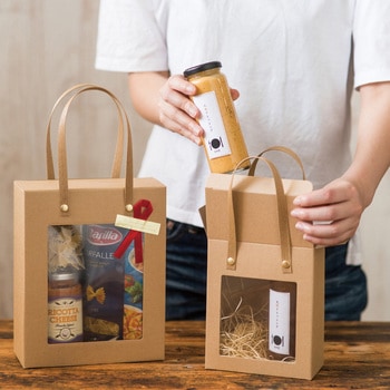 シンプルクオリティ窓付ギフトボックス HEADS(ヘッズ) 手提げ箱 【通販