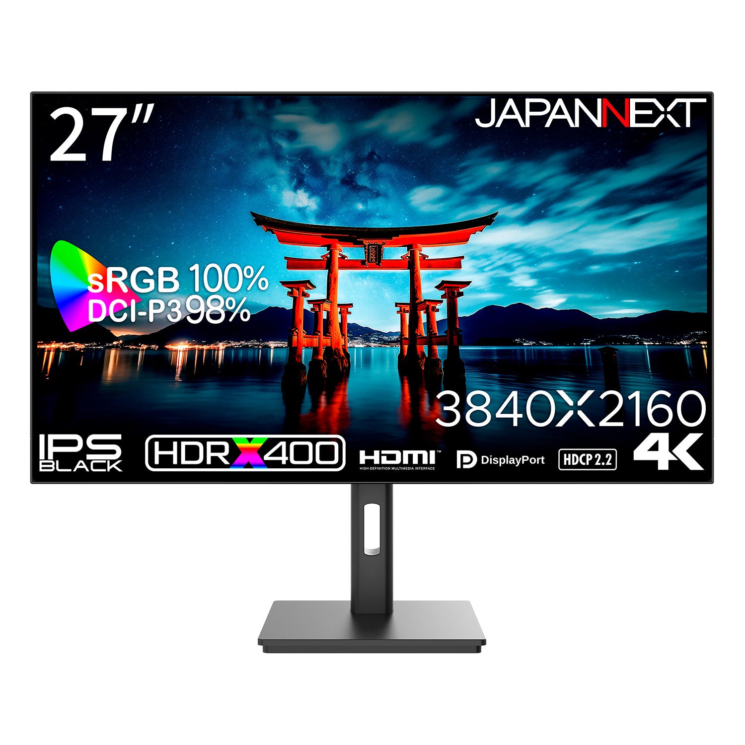 JAPANNEXT 27インチ IPS BLACKパネル搭載 4K(3840x2160)解像度 液晶