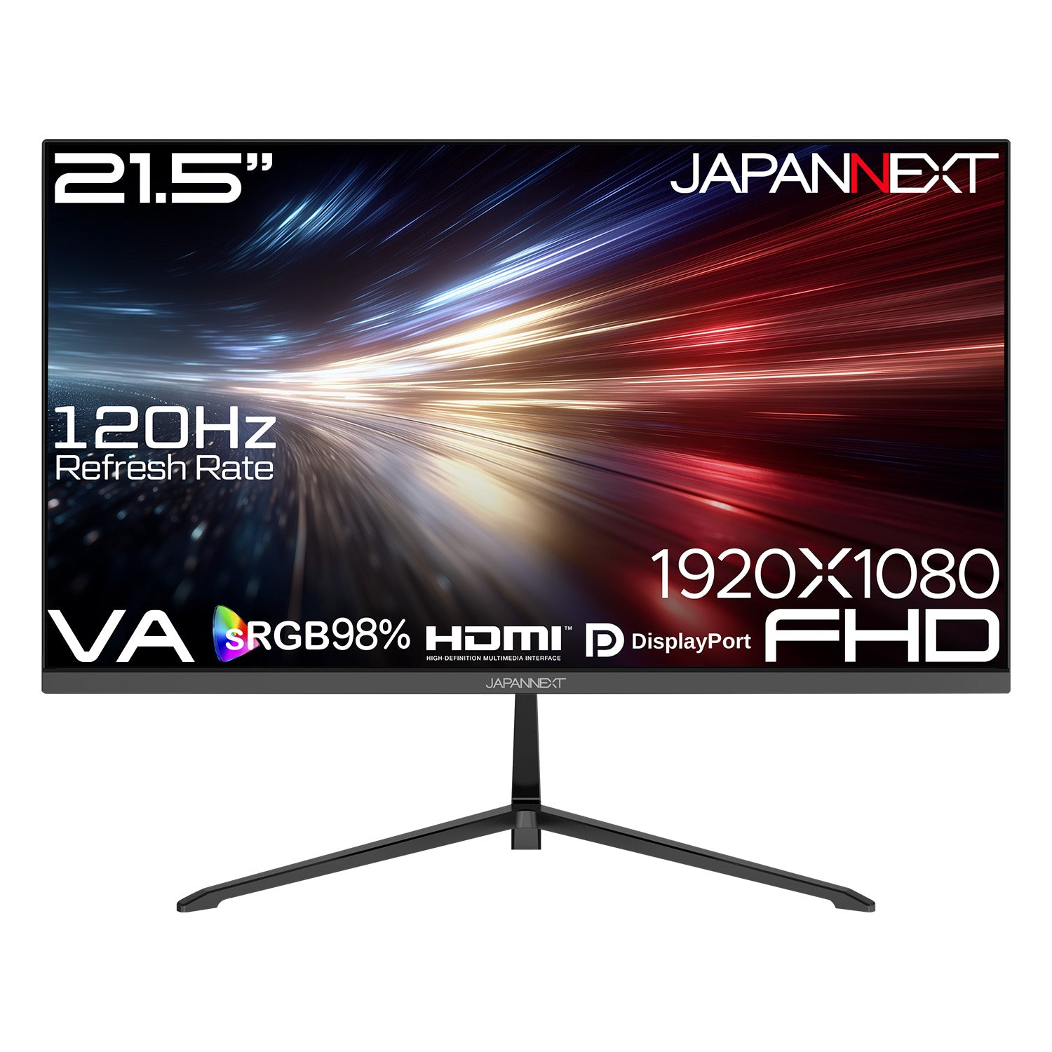 JAPANNEXT 21.5インチ VAパネル搭載 120Hz/1ms(MPRT)対応 フルHD