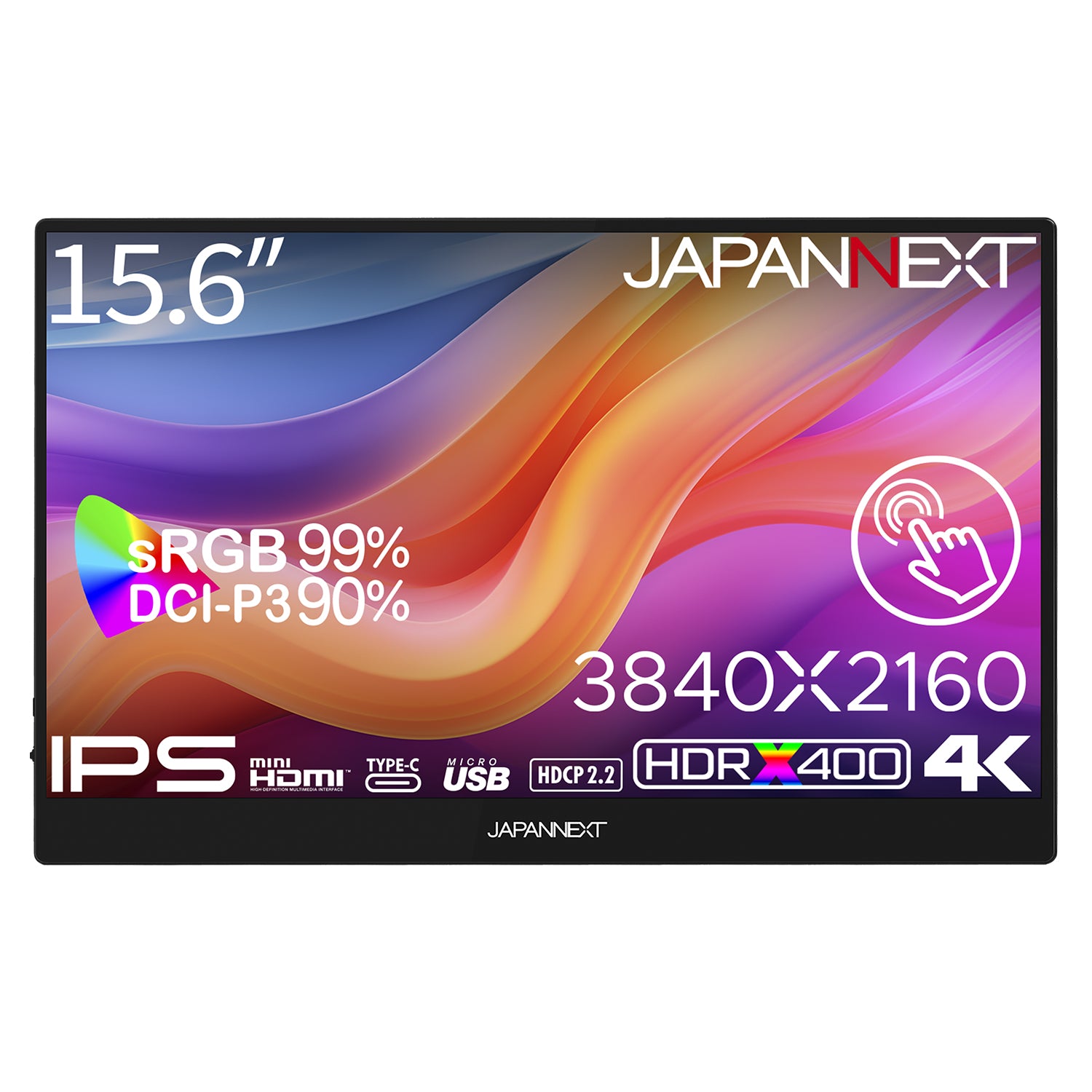 ECサイト限定】JAPANNEXT 15.6インチ IPSパネル搭載 10点マルチタッチ