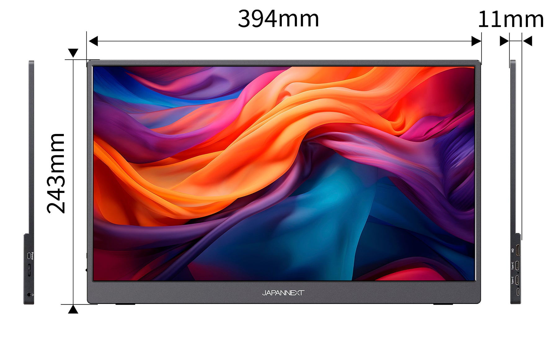 JAPANNEXT 17.3インチ 4K(3840x2160)解像度 モバイルモニター JN-MD