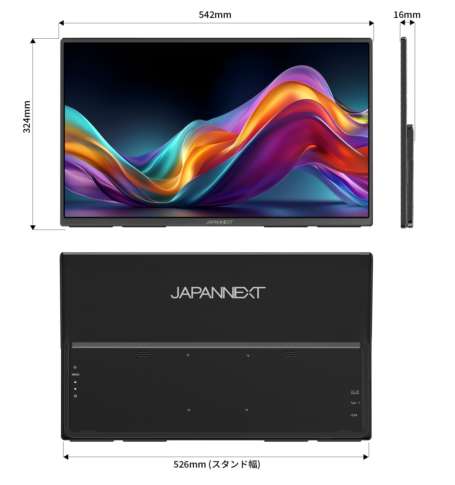 JAPANNEXT 23.8インチ IPSパネル搭載 4K(3840x2160)解像度 大型