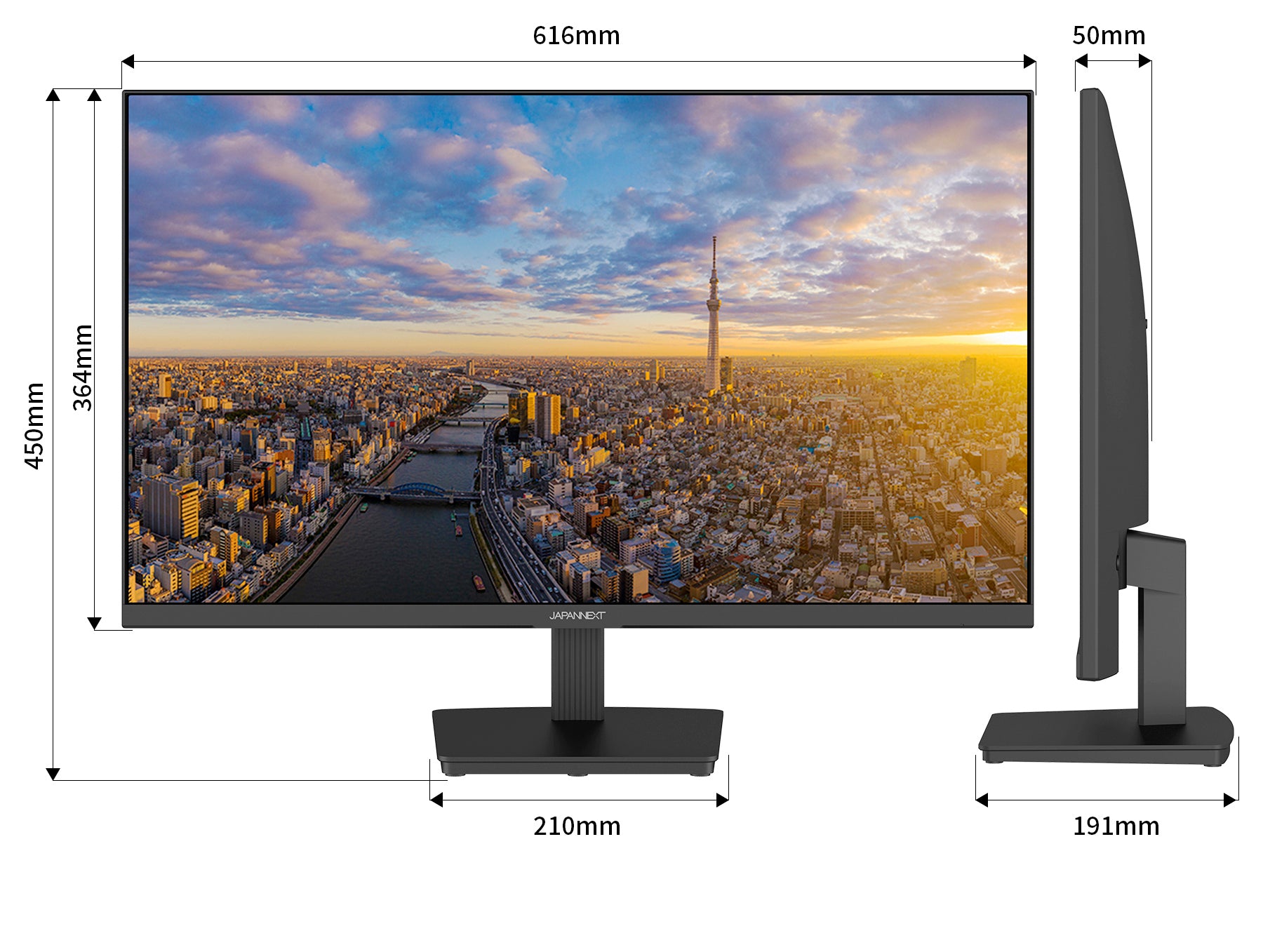 JAPANNEXT 27インチ IPSパネル搭載 WQHD(2560x1440)解像度 液晶