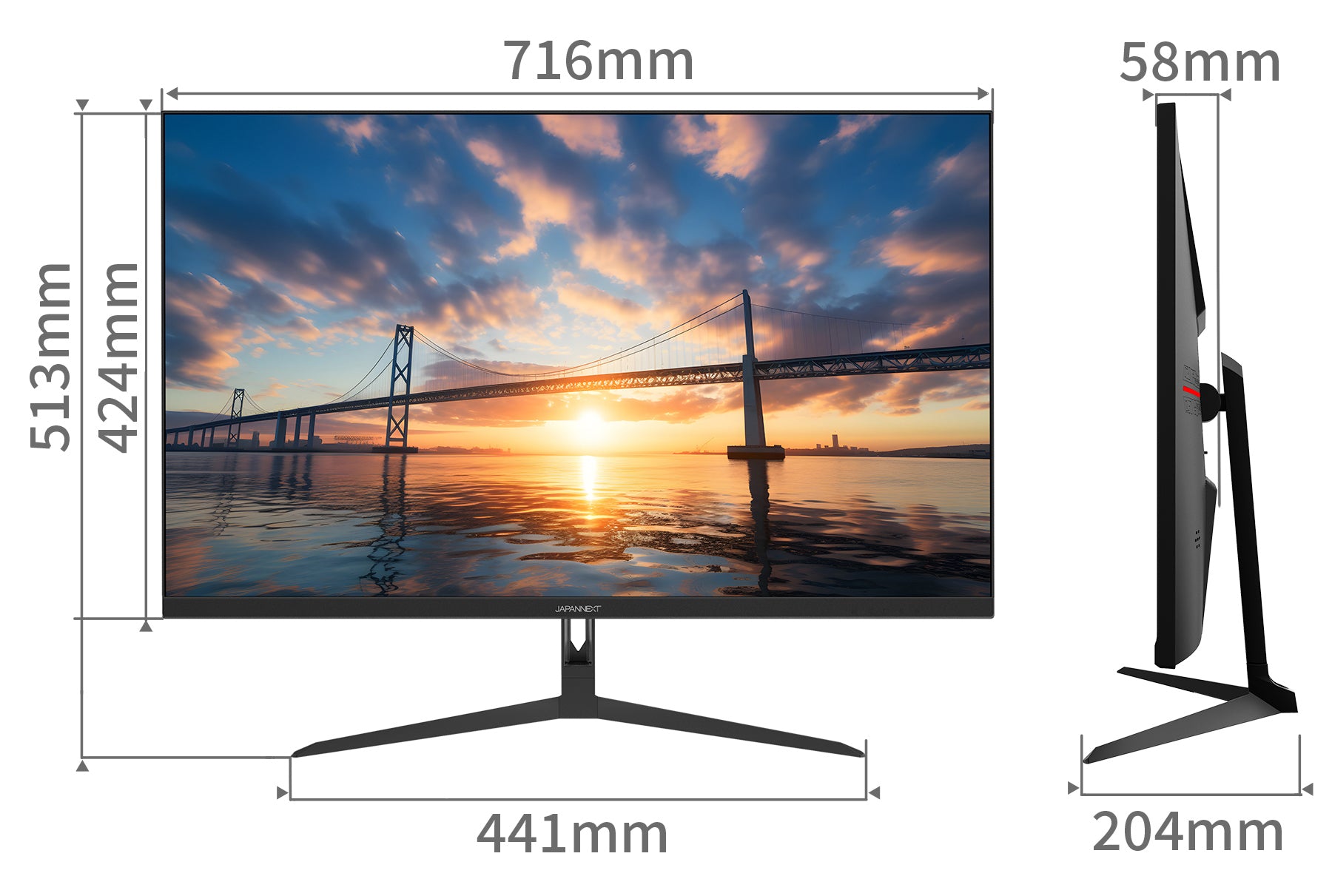 JAPANNEXT 31.5インチ 4K(3840 x 2160)液晶モニター JN-V3150UHDR HDMI