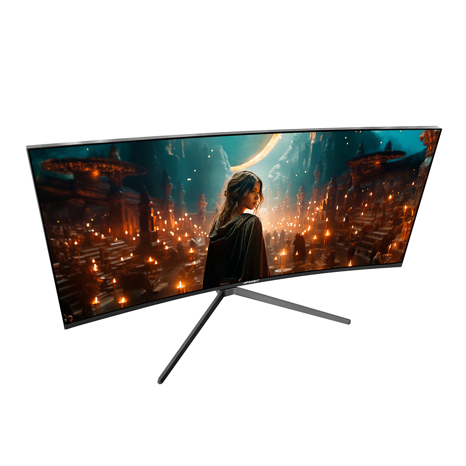 JAPANNEXT 37.5インチ曲面 IPSパネル UWQHD+(3840 x 1600)解像度