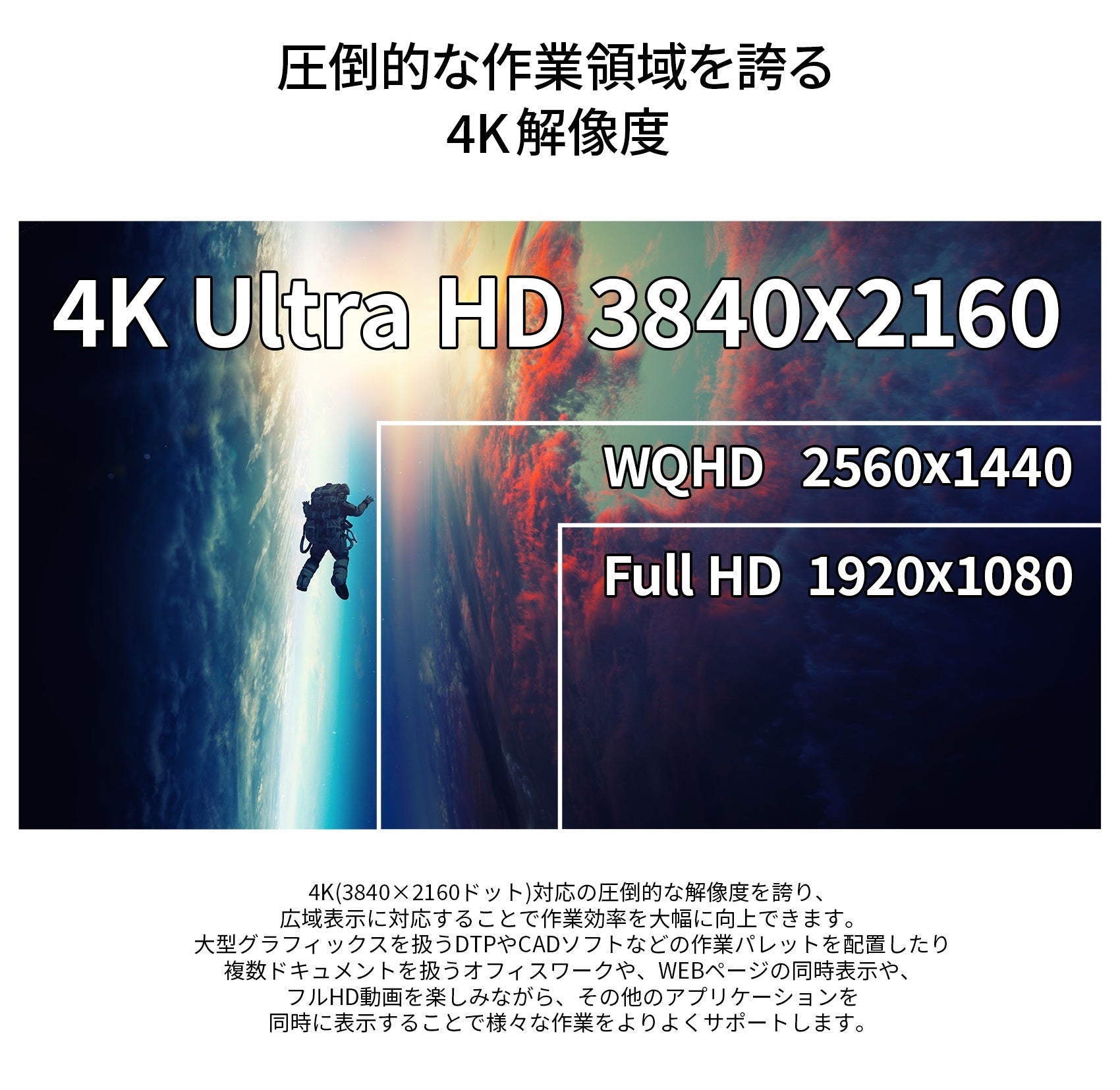 JAPANNEXT 28型 IPS 4K液晶モニター USB Type-C(最大65W給電対応） JN