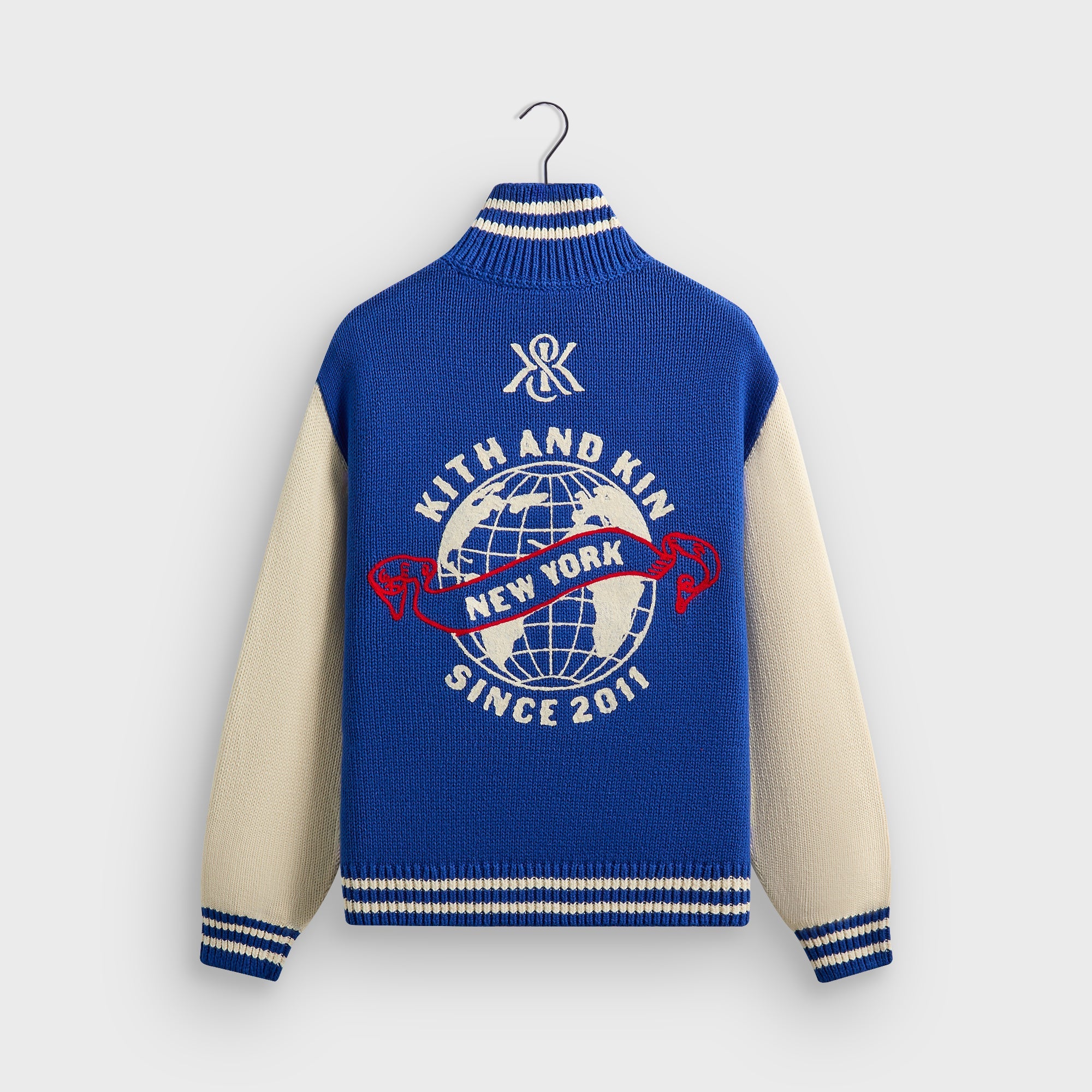 Kith Quarter Zip Wyona Sweater - Cyclone – Kith Japan