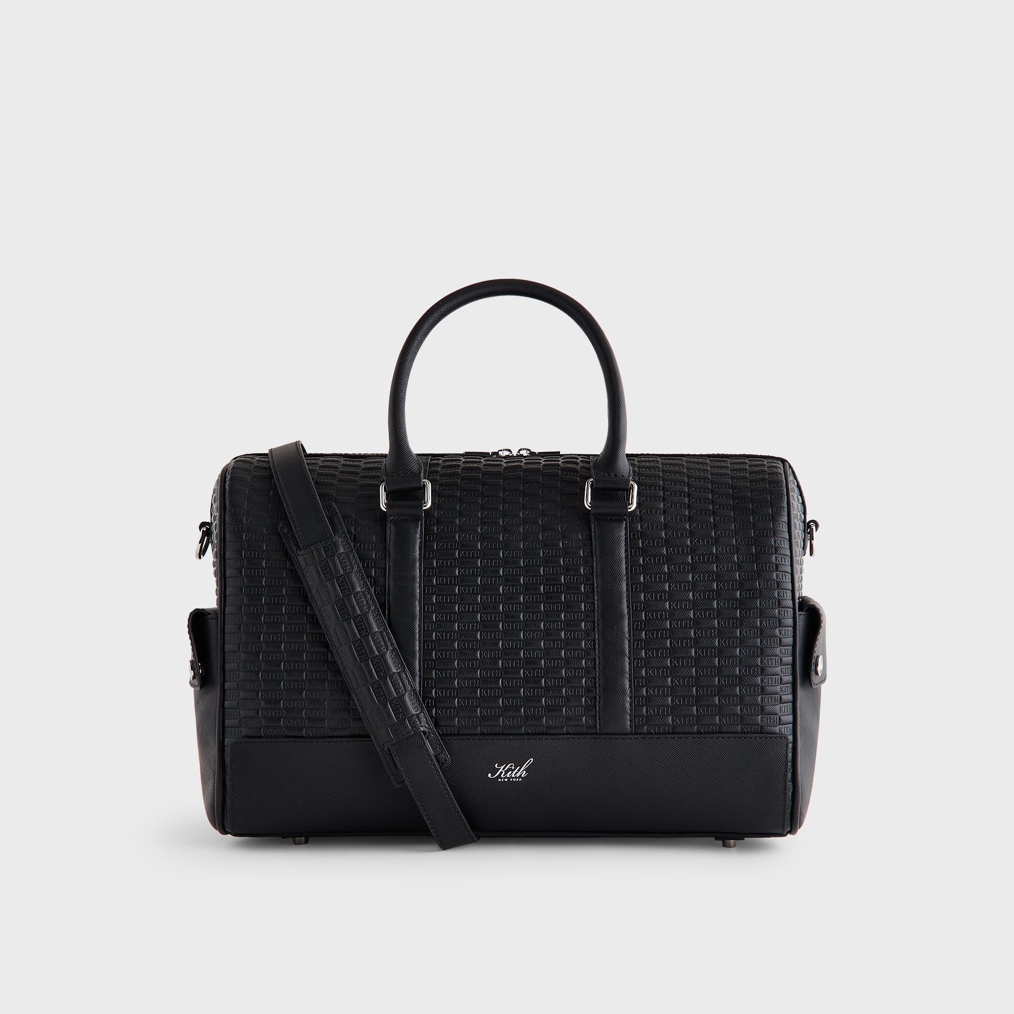 Kith Monogram Leather Messenger Briefcase - Black – Kith Japan