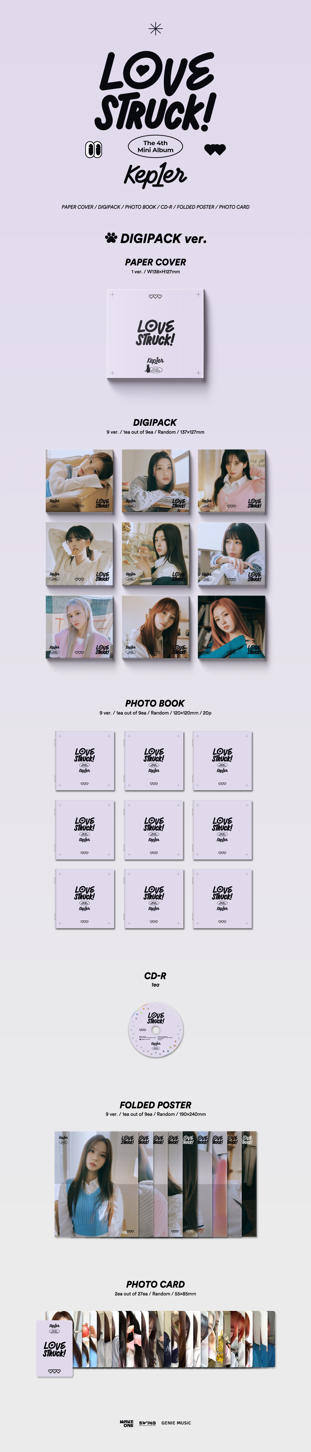 jp.ktown4u.com : Kep1er - ミニアルバム4集 [LOVESTRUCK!] (DIGIPACK