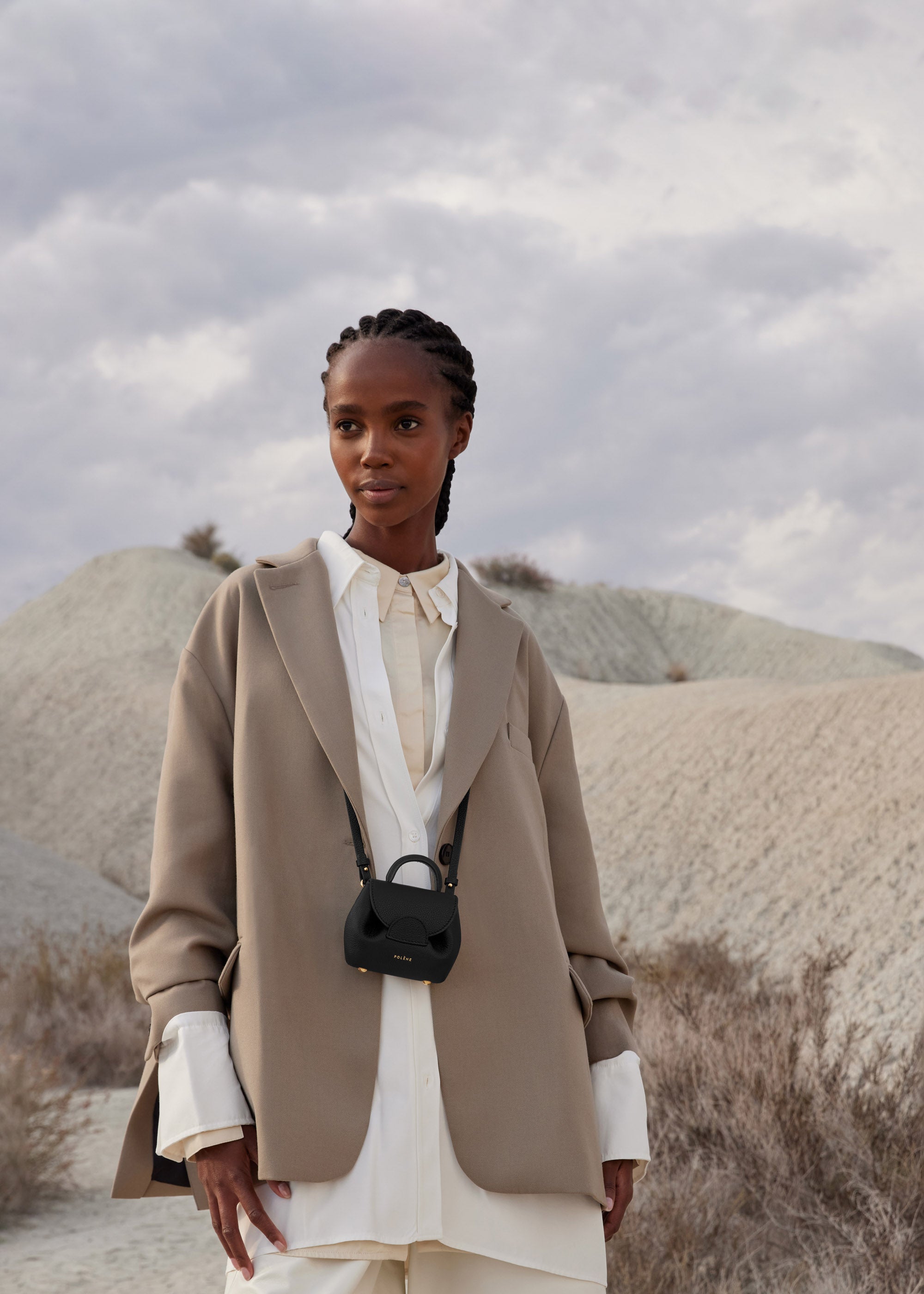 Polène | バッグ - Numéro Un Micro - ブラック テクスチャード