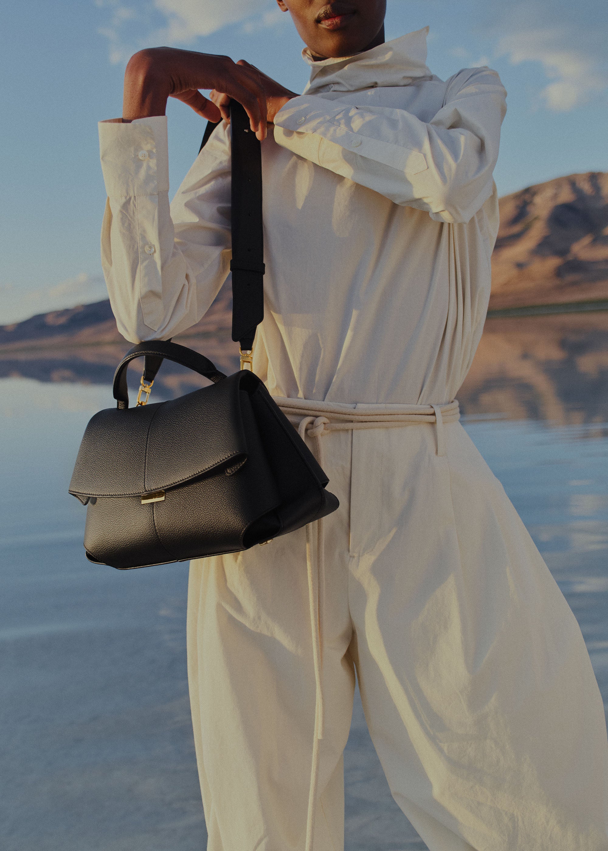 Polène | バッグ - Mokki Mini - ブラックテクスチャード