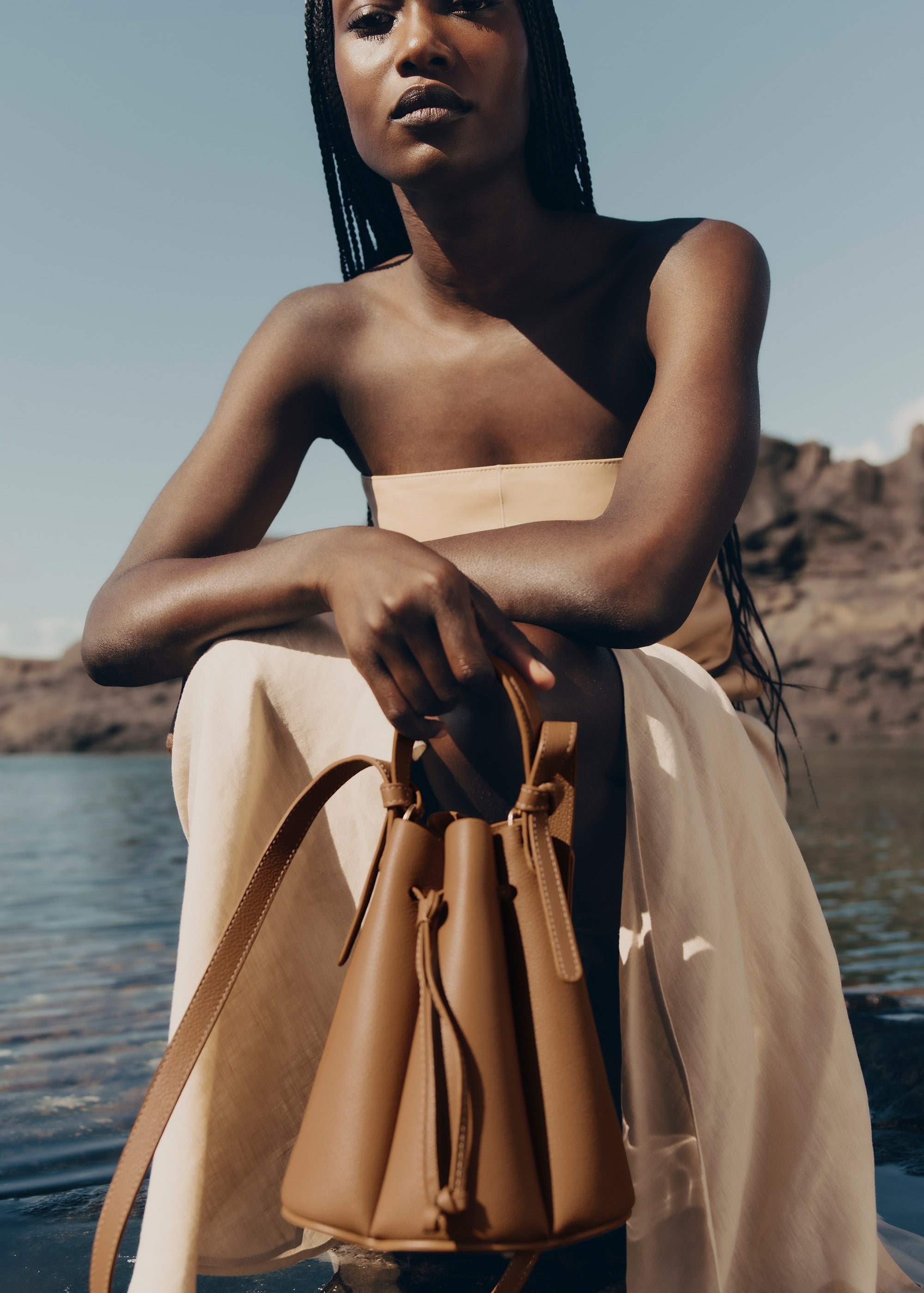 Polène | バッグ - Numéro Huit Mini - キャメル テクスチャード