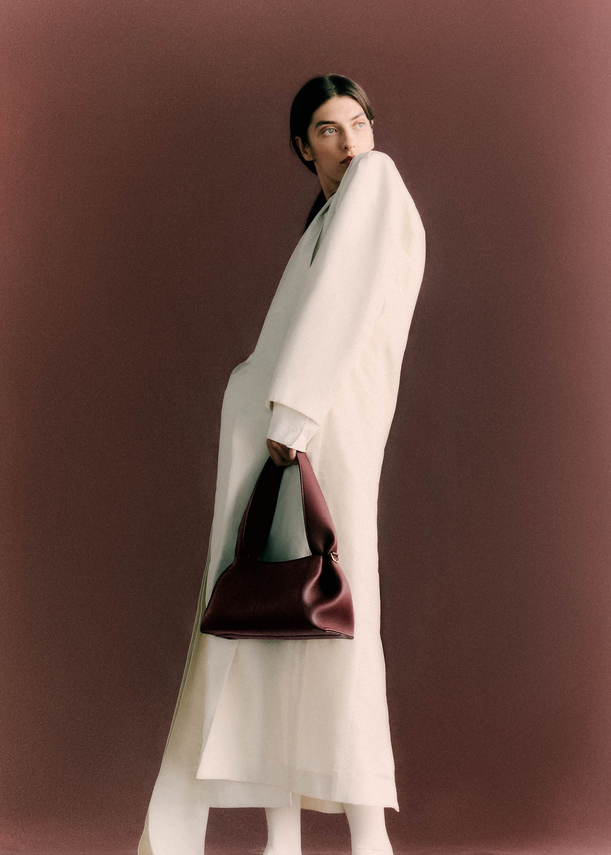 Polène | バッグ - Numéro Neuf East-West - ダークチェリー