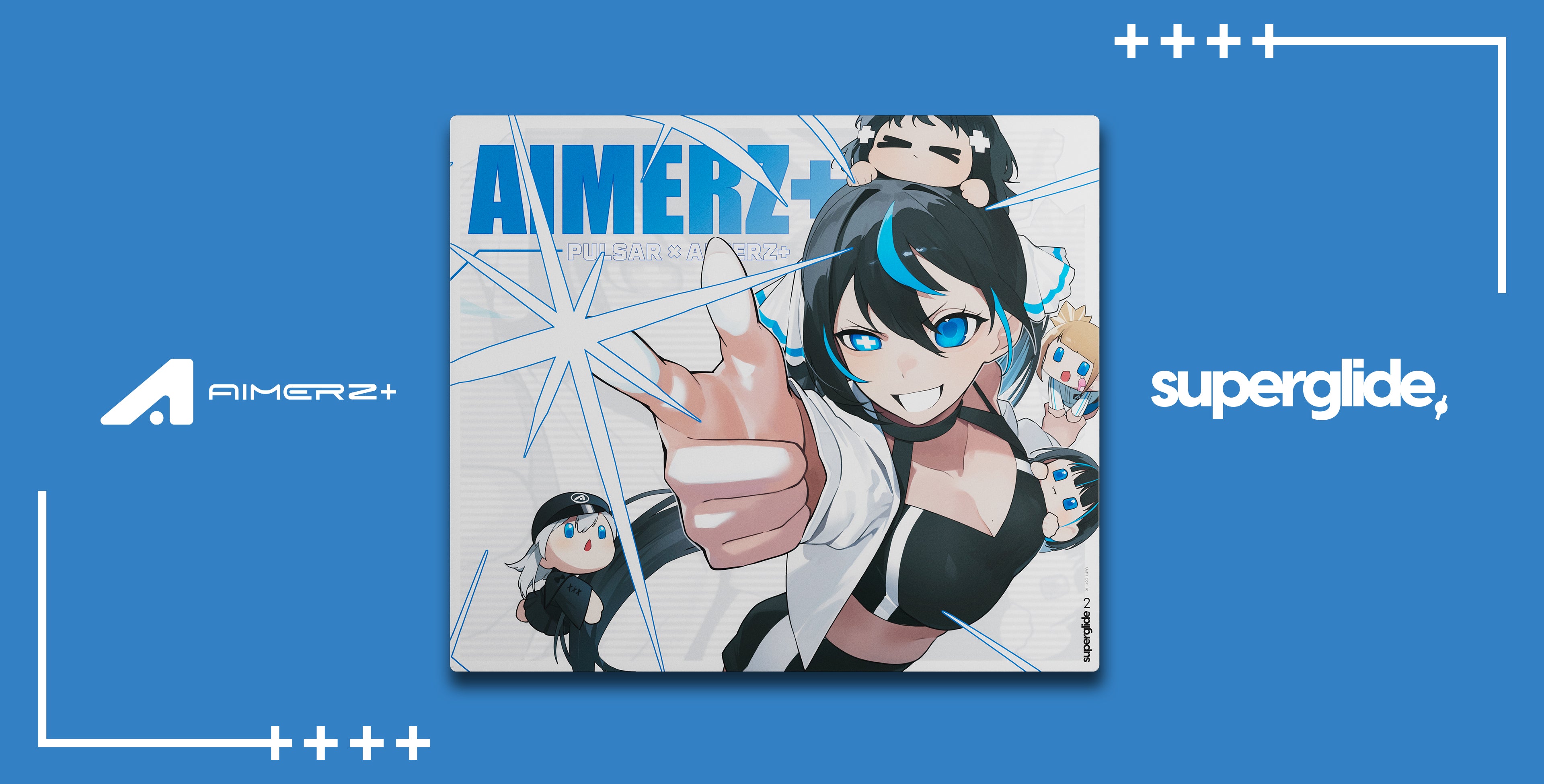 Aimerz+ Yui Edition] Superglide Glass Mousepad v2 XL – Pulsar
