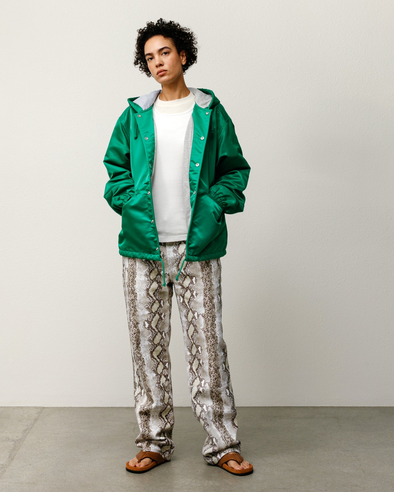 Hooded Coaches Jacket – Green | Outerwear | Stüssy Japan