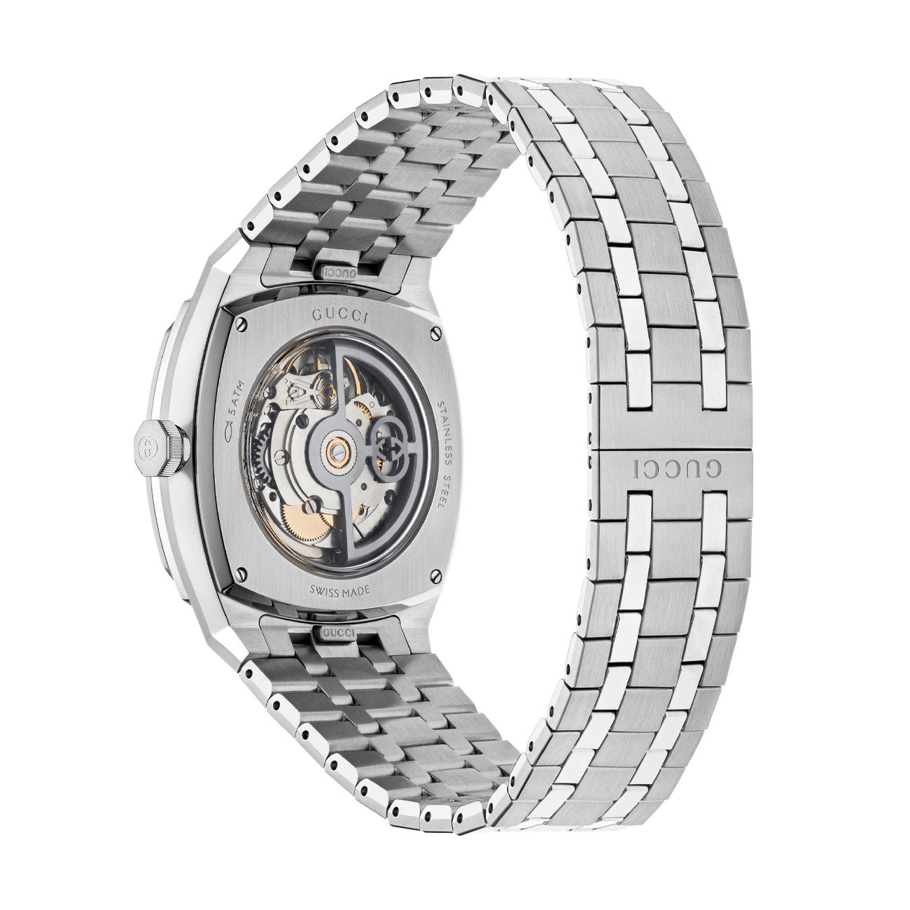 Gucci 25H Black Dial Stainless Steel Watch - 40mm | YA163351