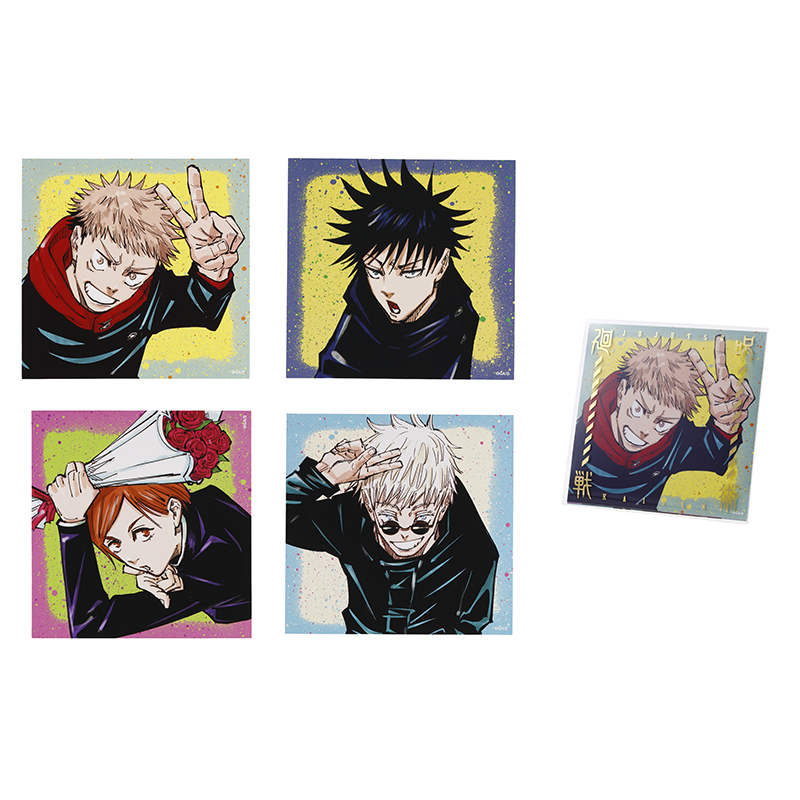 呪術廻戦』箔入りクリアケーススタンド付きシール4枚セット BB4