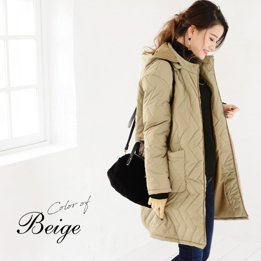 闇市・B品】ミルクティーステラ4way中綿ロングママコート｜マタニティ