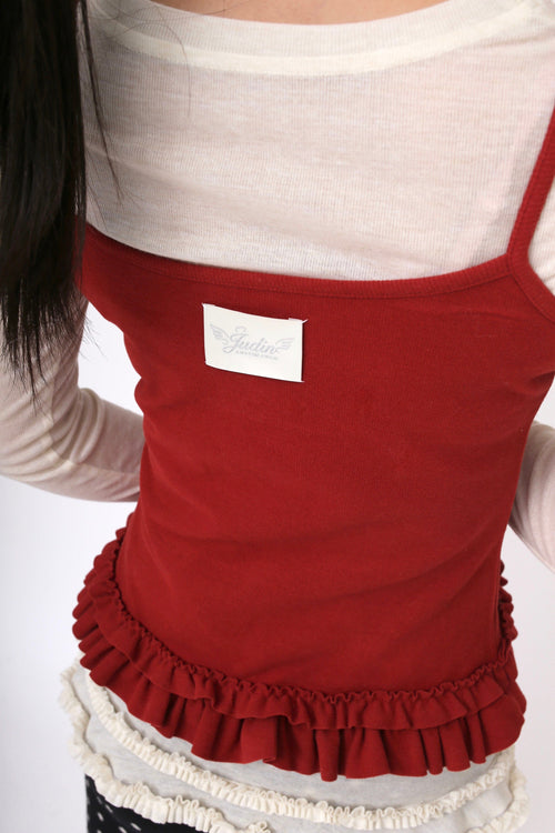 Layered frill camisole set | Judin
