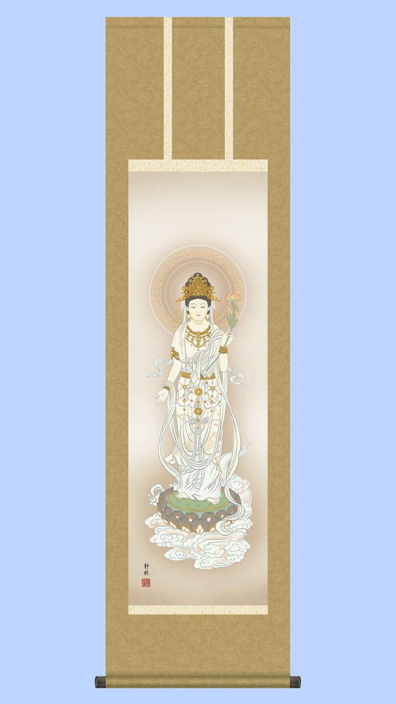 仏画 白衣観音 阿部静雅 – 寿鳳人形の東芸