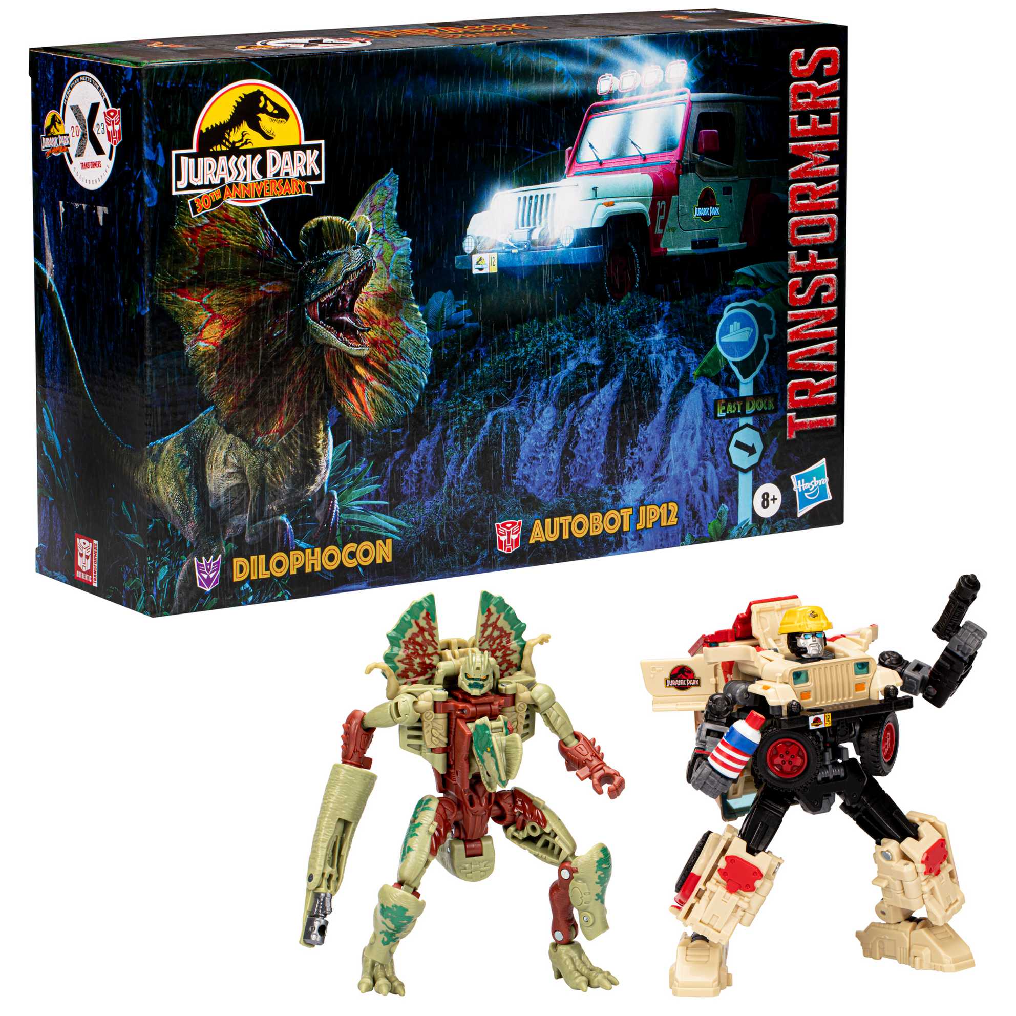 Hasbro Reveals Jurassic Park x Transformers Dilophocon and Autobot