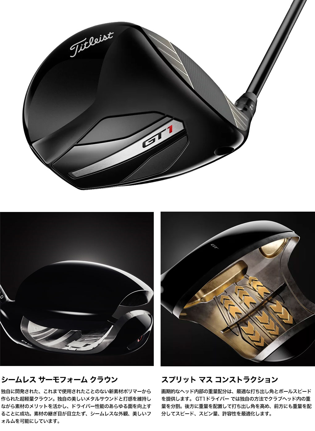 タイトリスト GT1 DRIVER ドライバー メンズ 右用 AIR SPEEDER Next