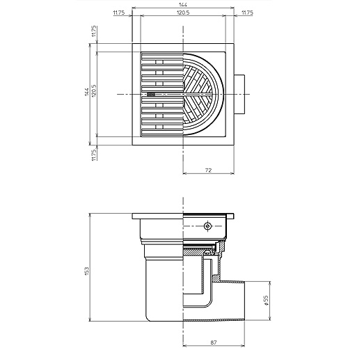 EWB620P｜TOTO｜○浴室排水ユニット[樹脂製グレーチング][非防水層