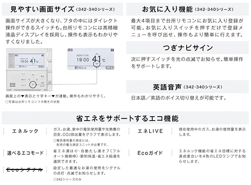 MBC-340V｜リンナイ｜リモコンセット 300タイプ[浴室・台所リモコン