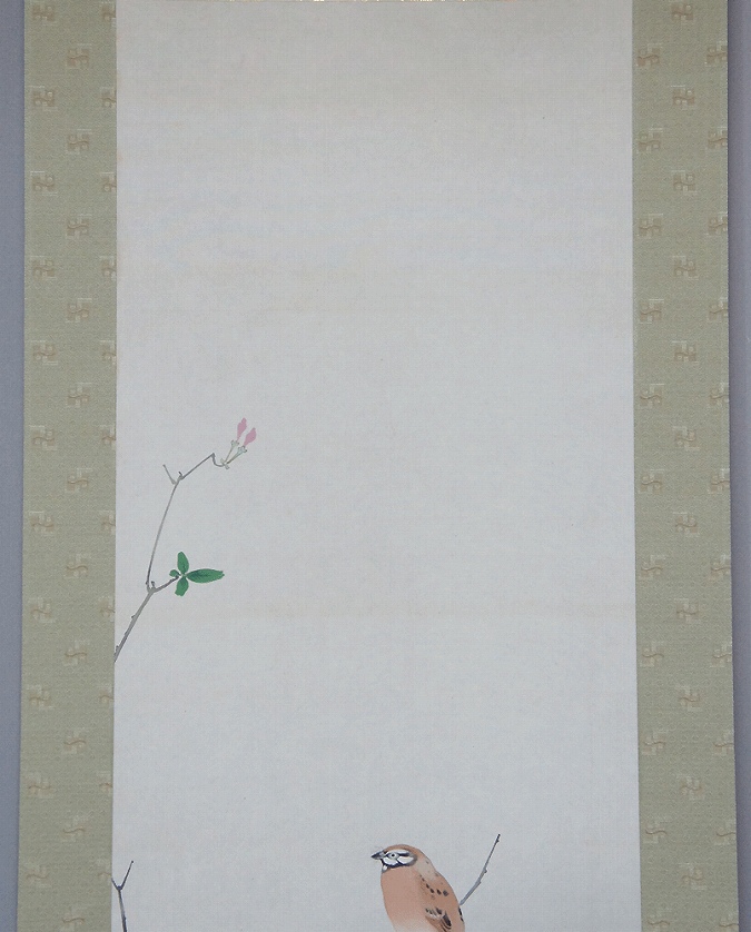 上田萬秋 躑躅 | 掛軸(掛け軸)販売／表装ご依頼は掛軸いっぷく掛軸