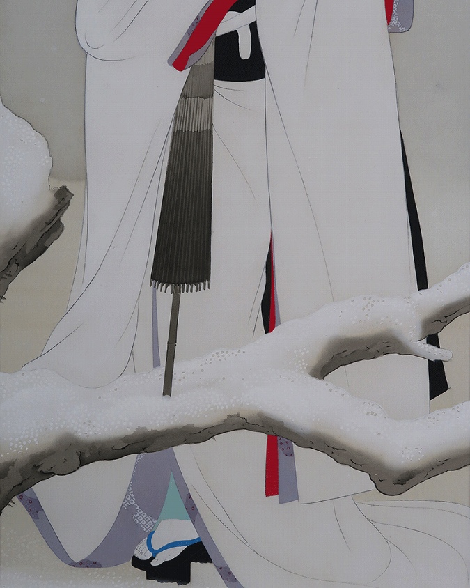 山口玲煕 鷺娘 | 掛軸(掛け軸)販売／表装ご依頼は掛軸いっぷく掛軸