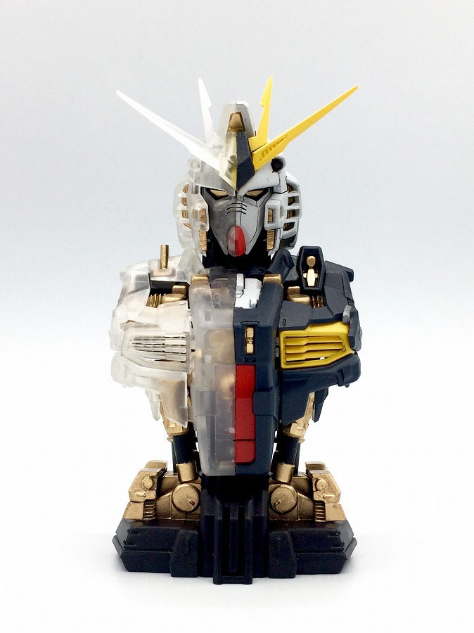 ガシャポン MSメカニカルバスト01 ニューガンダム ハーフカラー 塗装