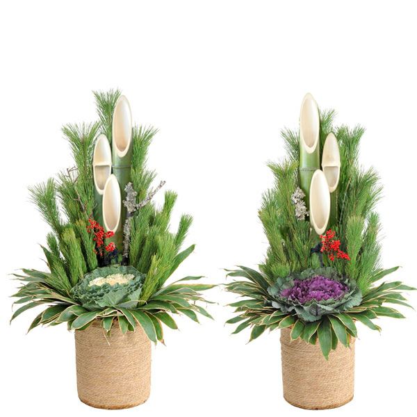 本格 門松【小】 （一対・左右2台分） 高さ1.2m