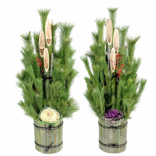 本格 門松「にぎわい」 【関西向け】 （一対・左右2台分） 高さ1.5m