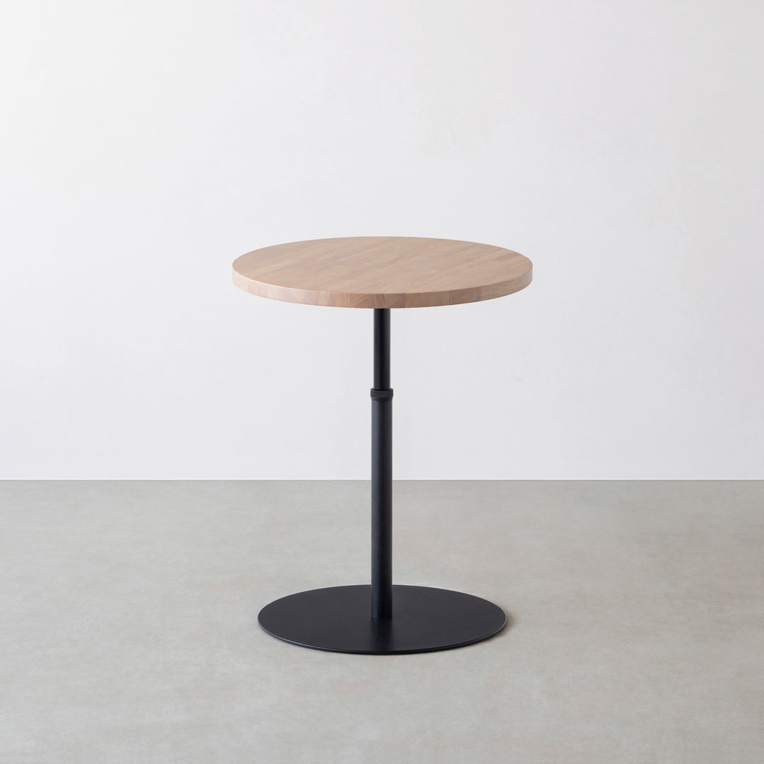 THE CAFE TABLE / ラバーウッド Black Steel 1本脚 × ラウンド φ50