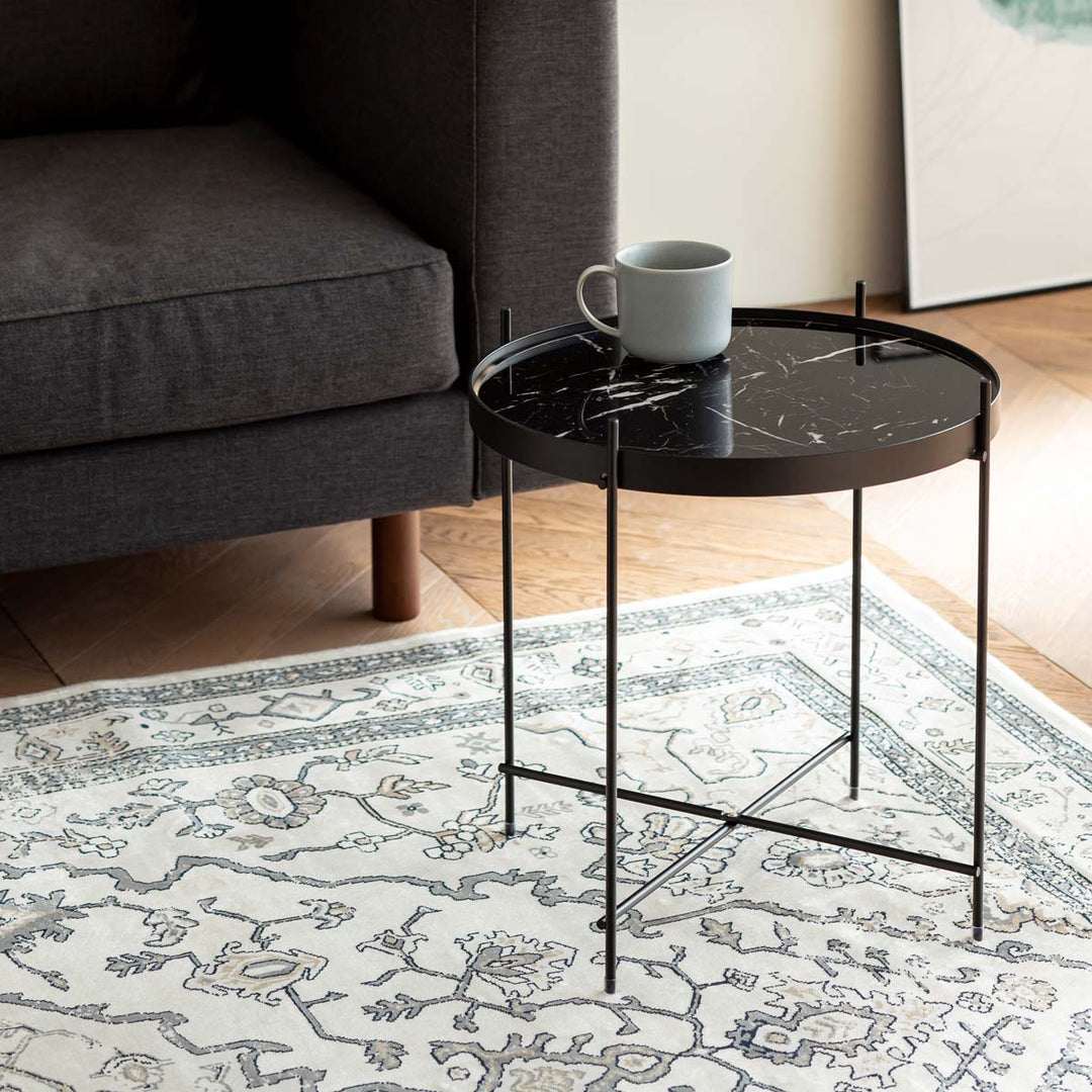 Round Modern Marble Side Table - M – KANADEMONO