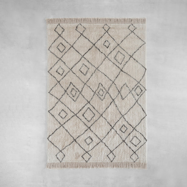 Moroccan Design Tufted Rug - Ivory 140×200 – KANADEMONO